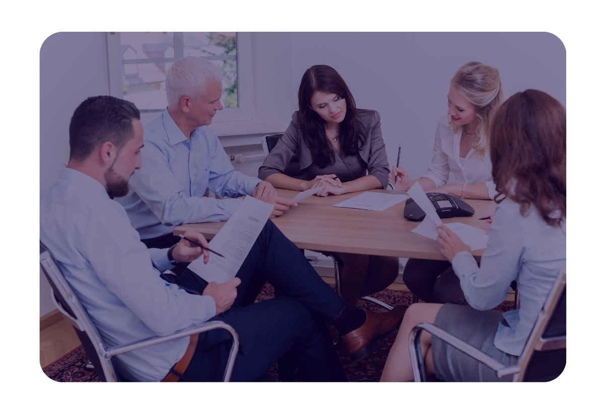 Legal team reviewing documents together during data protection training for law firms