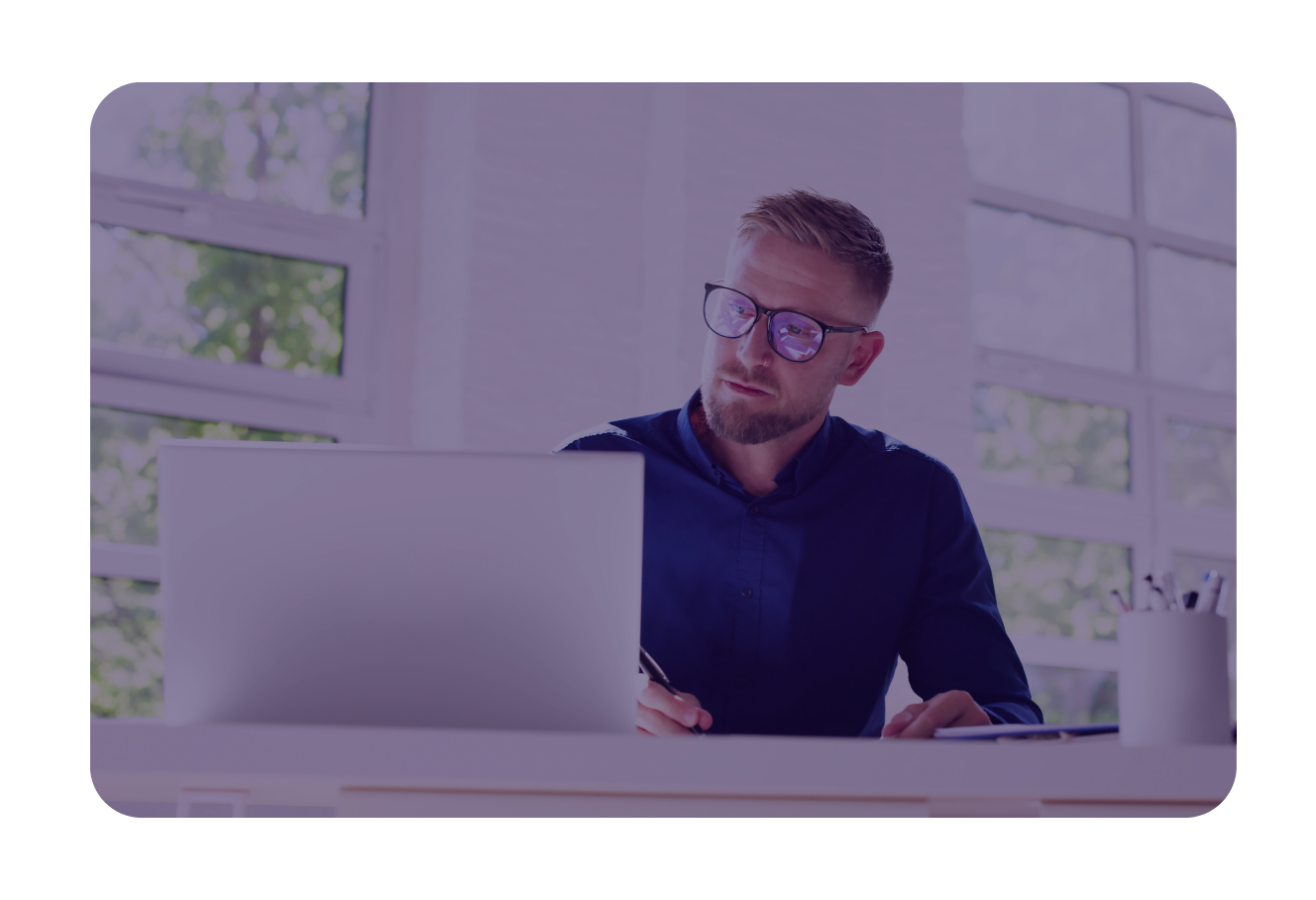 Law firm staff member working on compliance tasks as part of data protection training for law firms and UK GDPR