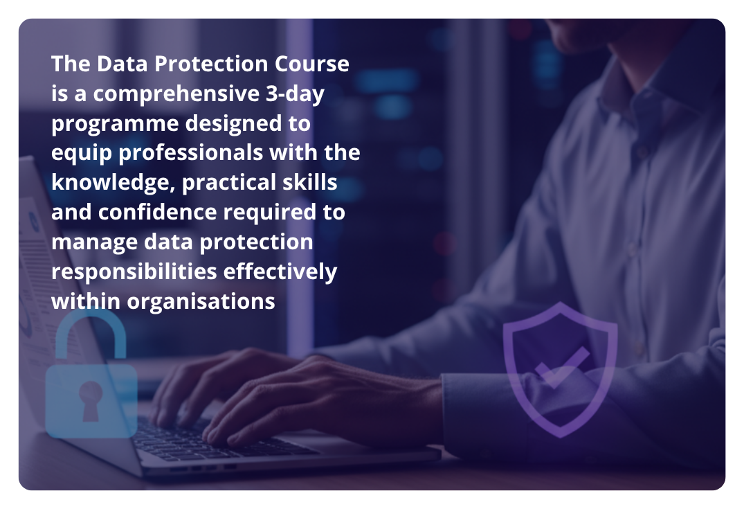 Datalaw's data protection course showcasing the practitioner curriculum and assessment structure
